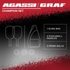 image:imageJOOLA Agassi PRO IV 16mm Pickleball Paddle wExtended Sweet Spot  Carbon Fiber Surface Increases Spin amp Control  SK Film for Power amp Larger Sweet spot  UPAA Certified  USAP Approved  NFC Chip2 Player Set  Fiberglass  Champion