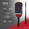image:imageJOOLA Agassi PRO IV 16mm Pickleball Paddle wExtended Sweet Spot  Carbon Fiber Surface Increases Spin amp Control  SK Film for Power amp Larger Sweet spot  UPAA Certified  USAP Approved  NFC ChipSingle  16mm Carbon  Agassi Edge