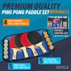 image:imageJOOLA Family Premium Ping Pong Paddles Set of 4  Advanced Table Tennis Rackets 10 Training 3 Star Ping Pong Balls and Storage Case  Competitive or Recreational Play  Indoor and Outdoor CompatiblePack of 10