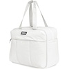 image:imageJOOLA Overnight Puff Bag  Lightweight Travel Duffel with Padded Laptop Sleeve Ventilated Shoe Pocket Water Bottle Storage Multiple Secure Zip Pockets amp Quilted Design for Work Gym amp Weekend TripsWhite