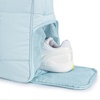 image:imageJOOLA Overnight Puff Bag  Lightweight Travel Duffel with Padded Laptop Sleeve Ventilated Shoe Pocket Water Bottle Storage Multiple Secure Zip Pockets amp Quilted Design for Work Gym amp Weekend TripsBlue Breeze