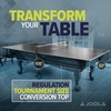 image:imageJOOLA Ping Pong Conversion Top with Net Set for Billiard and Pool Tables  Regulation Top Converts Billiards into Ping Pong Table  Includes Foam Padding for Protection  Steel Frame OptionFull Foam Back