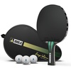 image:imageJOOLA Hugo Calderano Carbon Pro Table Tennis Racket Set  Includes CompetitionLevel Racket with ITTFApproved Micron Rubbers and Carbon Fiber Blade 3Star Tournament Balls amp Protective Carry Case