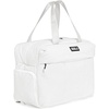 image:imageJOOLA Overnight Puff Bag  Lightweight Travel Duffel with Padded Laptop Sleeve Ventilated Shoe Pocket Water Bottle Storage Multiple Secure Zip Pockets amp Quilted Design for Work Gym amp Weekend TripsWhite
