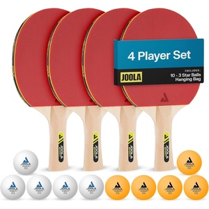 image:imageJOOLA Family Premium Ping Pong Paddles Set of 4  Advanced Table Tennis Rackets 10 Training 3 Star Ping Pong Balls and Storage Case  Competitive or Recreational Play  Indoor and Outdoor CompatiblePack of 10