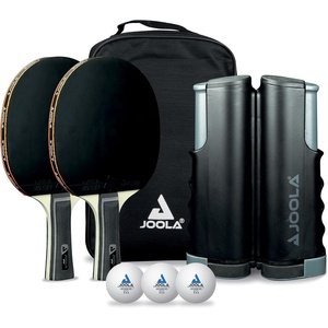 image:imageJOOLA Retractable Ping Pong Net for Any Table  Portable Table Tennis Net and Post Set Stretches 575 amp Clamps Up to 2 Thick  Optional Racket and Ball Set Games for FamilyDeluxe Net Set